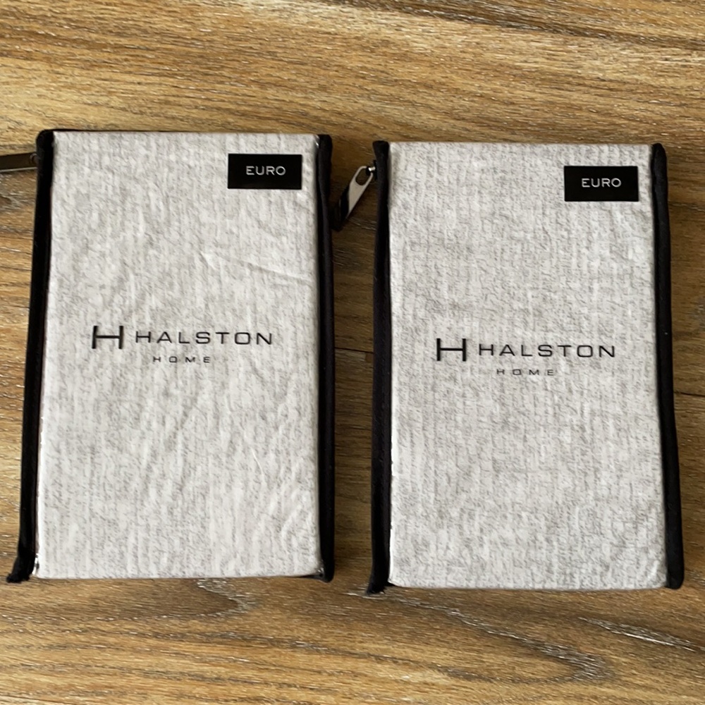 Halston Home Set of Two Euro Shams NWT